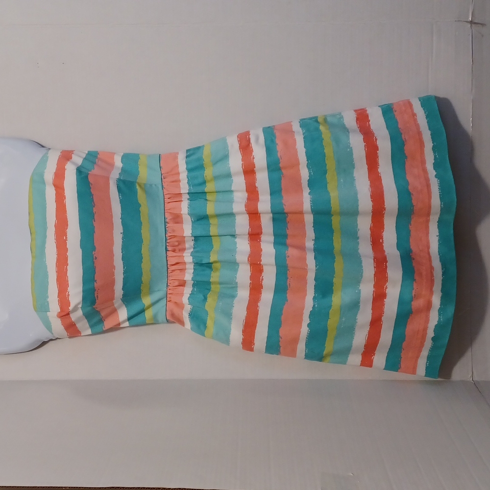 Vineyard Vines Women's Strapless Multi-Color Stripe Mini Dress. Size O